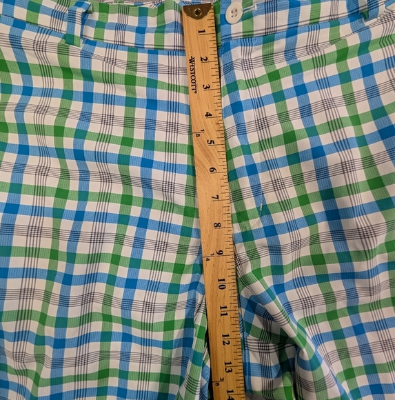 Nike Golf Plaid Shorts Men's 38 Blue Green Dri-Fit - Picture 5 of 15